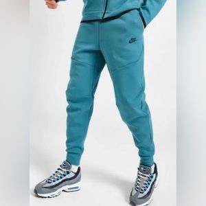 NWT MEN'S NIKE SPORTSWEAR TECH FLEECE PANTS JOGGERS COLOR TEAL SIZE MEDIUM
